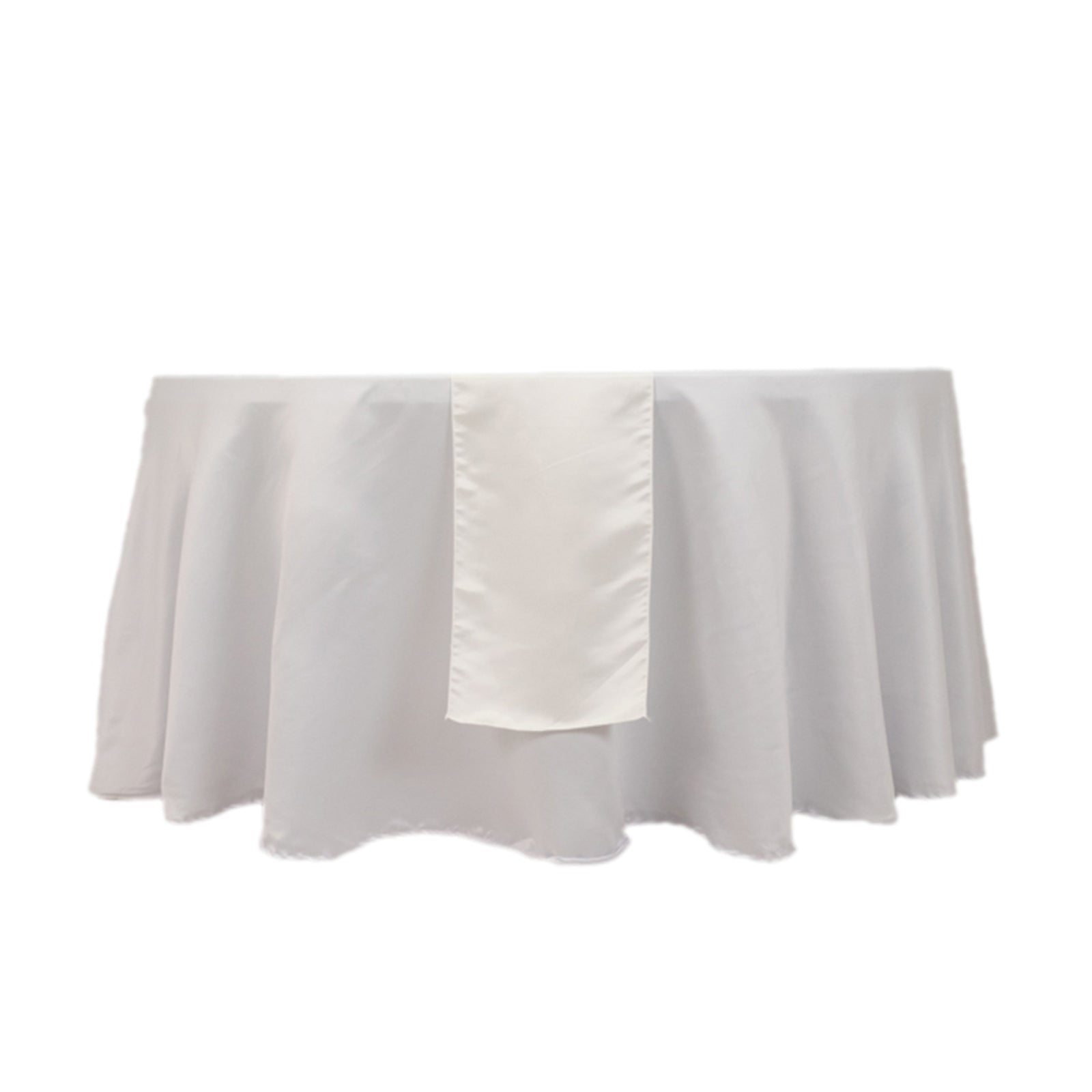 Lamour Satin 12"x108" Table Runner Ivory - Smooth & Lustrous Finish - Bell Racket Store