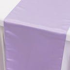 Lamour Satin 12"x108" Table Runner Lavender Lilac - Smooth & Lustrous Finish - Bell Racket Store