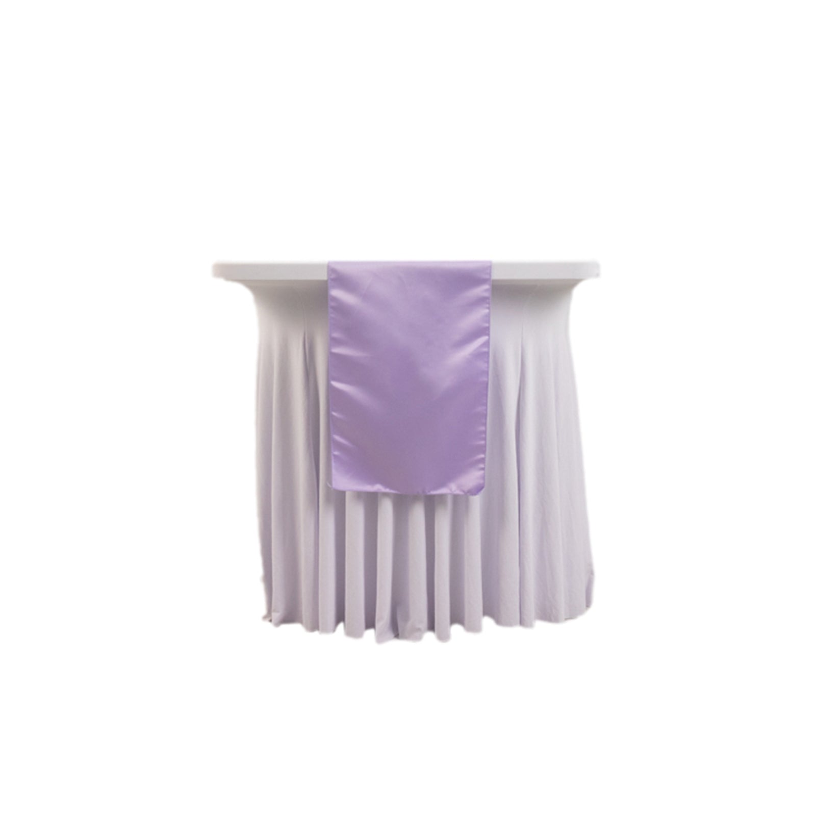 Lamour Satin 12"x108" Table Runner Lavender Lilac - Smooth & Lustrous Finish - Bell Racket Store