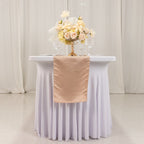 Lamour Satin 12"x108" Table Runner Nude - Smooth & Lustrous Finish - Bell Racket Store