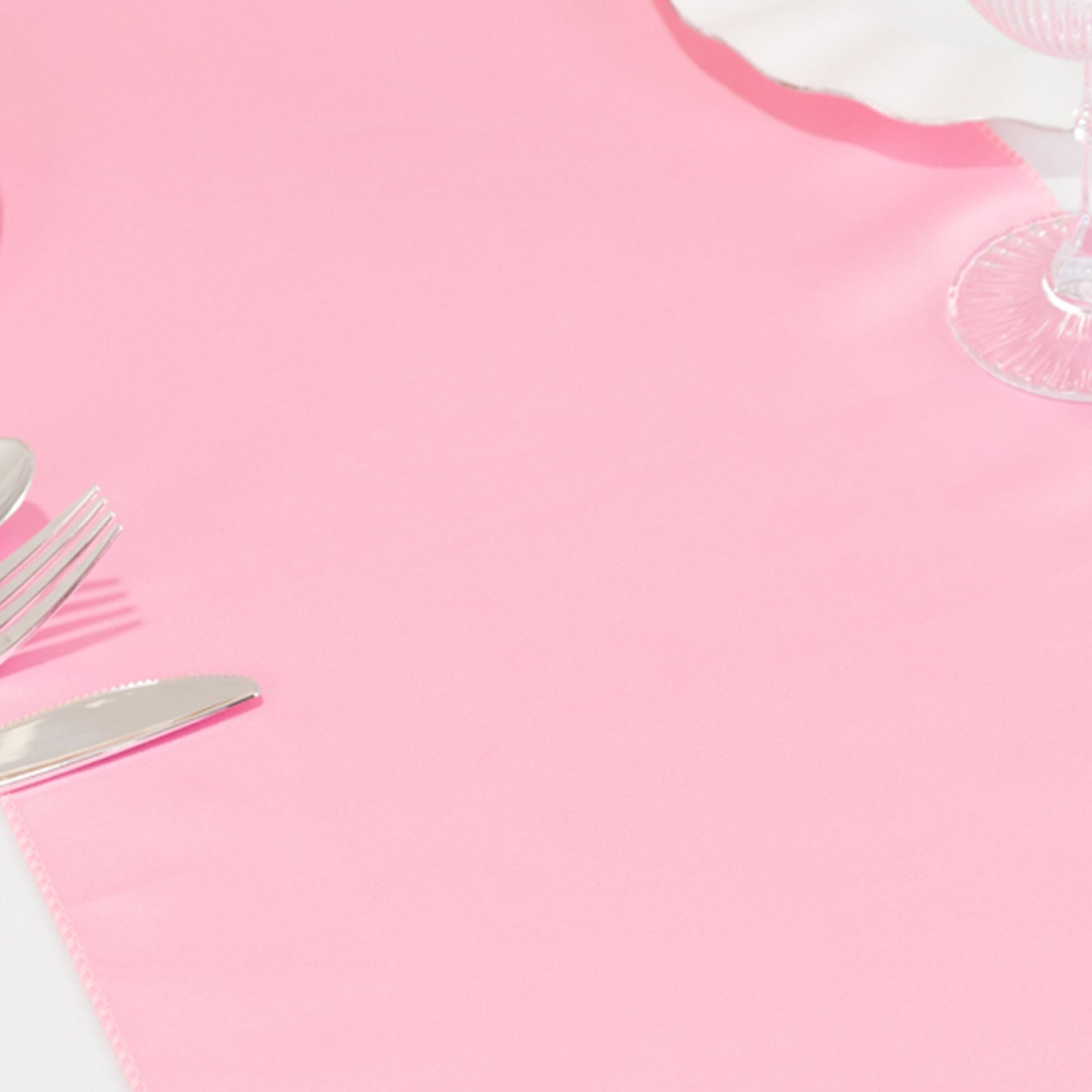 Lamour Satin 12"x108" Table Runner Pink - Smooth & Lustrous Finish - Bell Racket Store