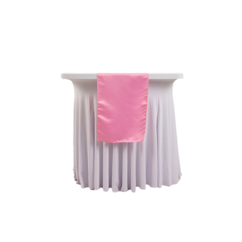 Lamour Satin 12"x108" Table Runner Pink - Smooth & Lustrous Finish - Bell Racket Store