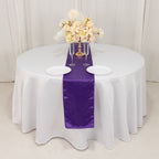 Lamour Satin 12"x108" Table Runner Purple - Smooth & Lustrous Finish - Bell Racket Store