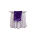 Lamour Satin 12"x108" Table Runner Purple - Smooth & Lustrous Finish - Bell Racket Store