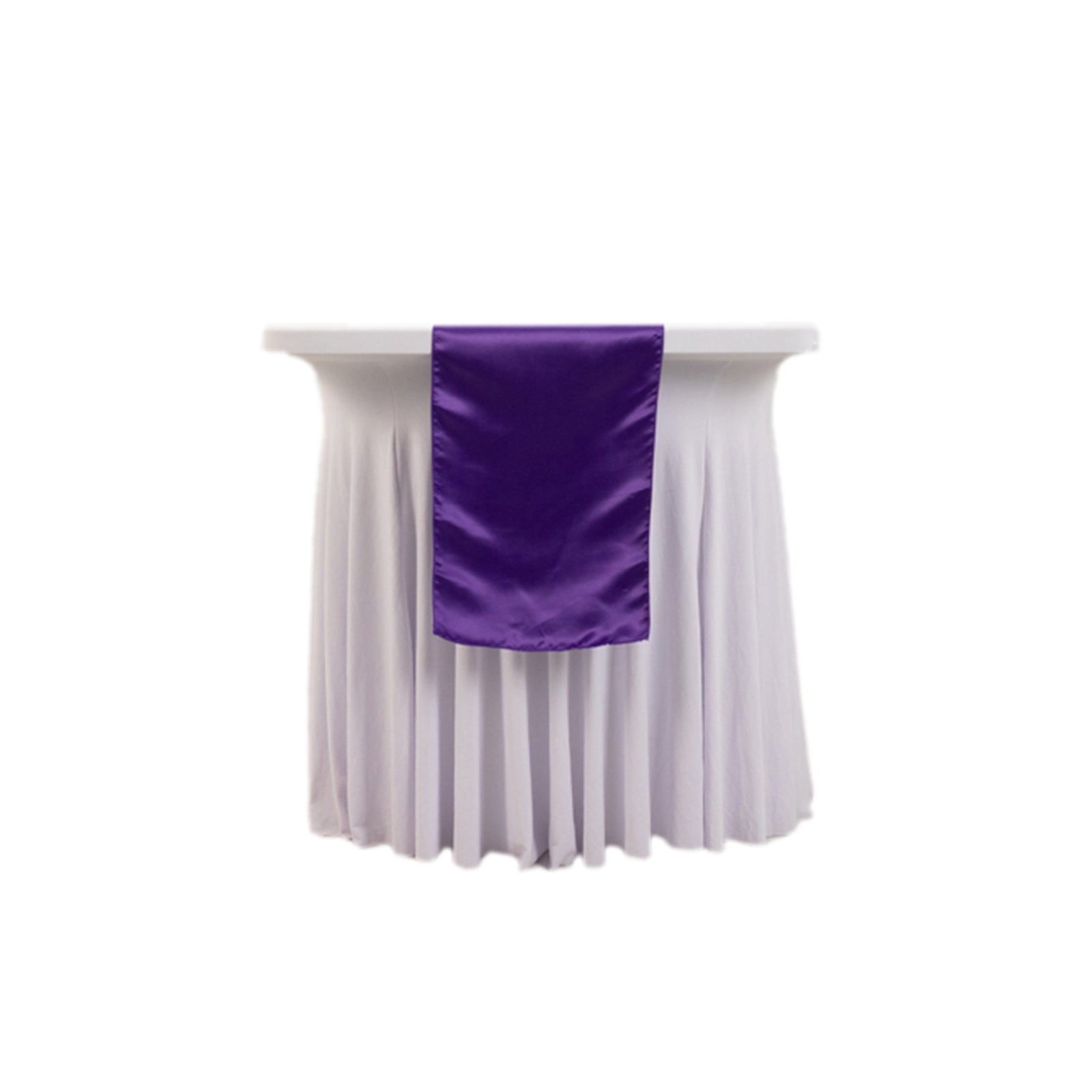 Lamour Satin 12"x108" Table Runner Purple - Smooth & Lustrous Finish - Bell Racket Store
