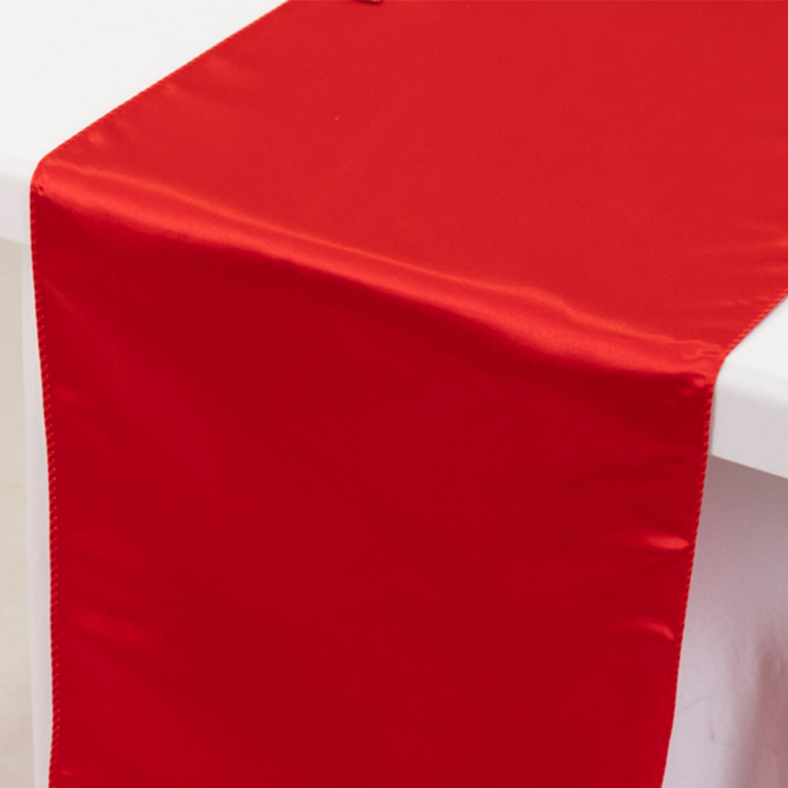 Lamour Satin 12"x108" Table Runner Red - Smooth & Lustrous Finish - Bell Racket Store