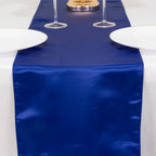 Lamour Satin 12"x108" Table Runner Royal Blue - Smooth & Lustrous Finish - Bell Racket Store