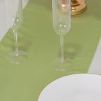 Lamour Satin 12"x108" Table Runner Sage Green - Smooth & Lustrous Finish - Bell Racket Store