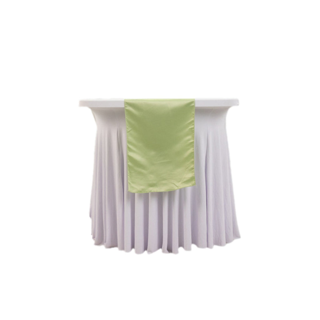 Lamour Satin 12"x108" Table Runner Sage Green - Smooth & Lustrous Finish - Bell Racket Store