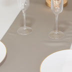 Lamour Satin 12"x108" Table Runner Silver - Smooth & Lustrous Finish - Bell Racket Store