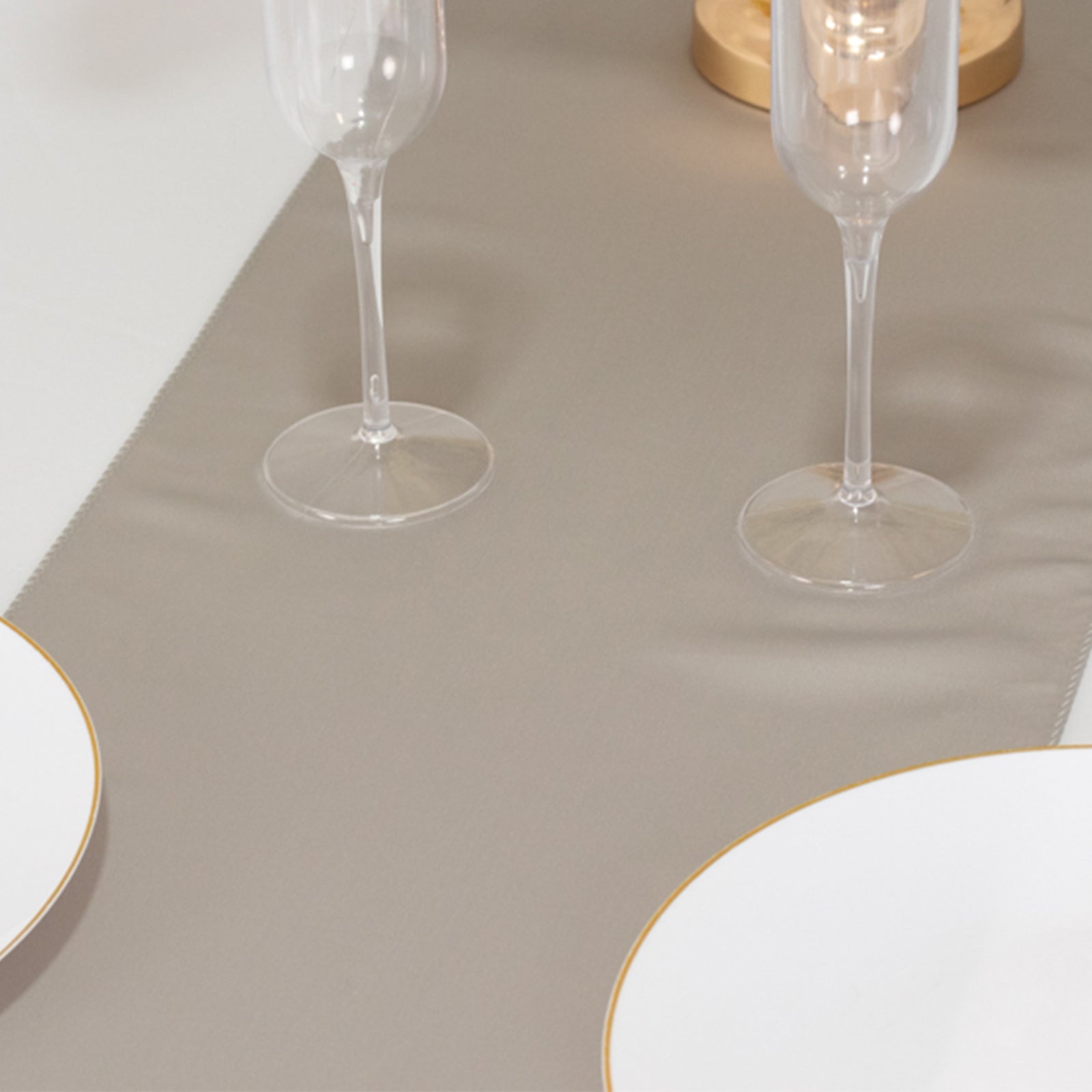 Lamour Satin 12"x108" Table Runner Silver - Smooth & Lustrous Finish - Bell Racket Store