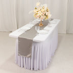 Lamour Satin 12"x108" Table Runner Silver - Smooth & Lustrous Finish - Bell Racket Store