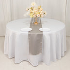 Lamour Satin 12"x108" Table Runner Silver - Smooth & Lustrous Finish - Bell Racket Store