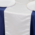 Lamour Satin 12"x108" Table Runner White - Smooth & Lustrous Wedding Decor - Bell Racket Store
