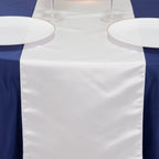Lamour Satin 12"x108" Table Runner White - Smooth & Lustrous Wedding Decor - Bell Racket Store