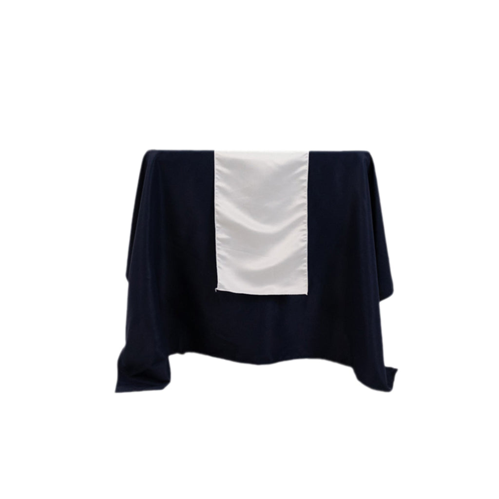 Lamour Satin 12"x108" Table Runner White - Smooth & Lustrous Wedding Decor - Bell Racket Store