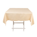 Lamour Satin 54"x54" Square Tablecloth Beige - Durable & Silk - Like Table Cover - Bell Racket Store