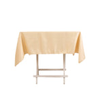 Lamour Satin 54"x54" Square Tablecloth Beige - Durable & Silk - Like Table Cover - Bell Racket Store