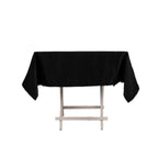 Lamour Satin 54"x54" Square Tablecloth Black - Durable & Silk - Like Table Cover for Weddings & Parties - Bell Racket Store