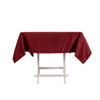 Lamour Satin 54"x54" Square Tablecloth Burgundy - Durable & Silk - Like Table Cover - Bell Racket Store