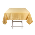 Lamour Satin 54"x54" Square Tablecloth Champagne - Durable & Silk - Like Table Cover - Bell Racket Store