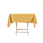 Lamour Satin 54"x54" Square Tablecloth Champagne - Durable & Silk - Like Table Cover - Bell Racket Store