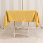 Lamour Satin 54"x54" Square Tablecloth Champagne - Durable & Silk - Like Table Cover - Bell Racket Store