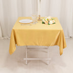 Lamour Satin 54"x54" Square Tablecloth Champagne - Durable & Silk - Like Table Cover - Bell Racket Store