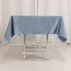 Lamour Satin 54"x54" Square Tablecloth Dusty Blue - Durable & Silk - Like Table Cover - Bell Racket Store