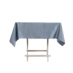 Lamour Satin 54"x54" Square Tablecloth Dusty Blue - Durable & Silk - Like Table Cover - Bell Racket Store