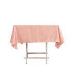 Lamour Satin 54"x54" Square Tablecloth Dusty Rose - Durable & Silk - Like Table Cover - Bell Racket Store
