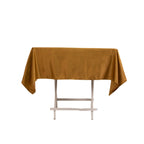 Lamour Satin 54"x54" Square Tablecloth Gold - Durable & Silk - Like Table Cover - Bell Racket Store