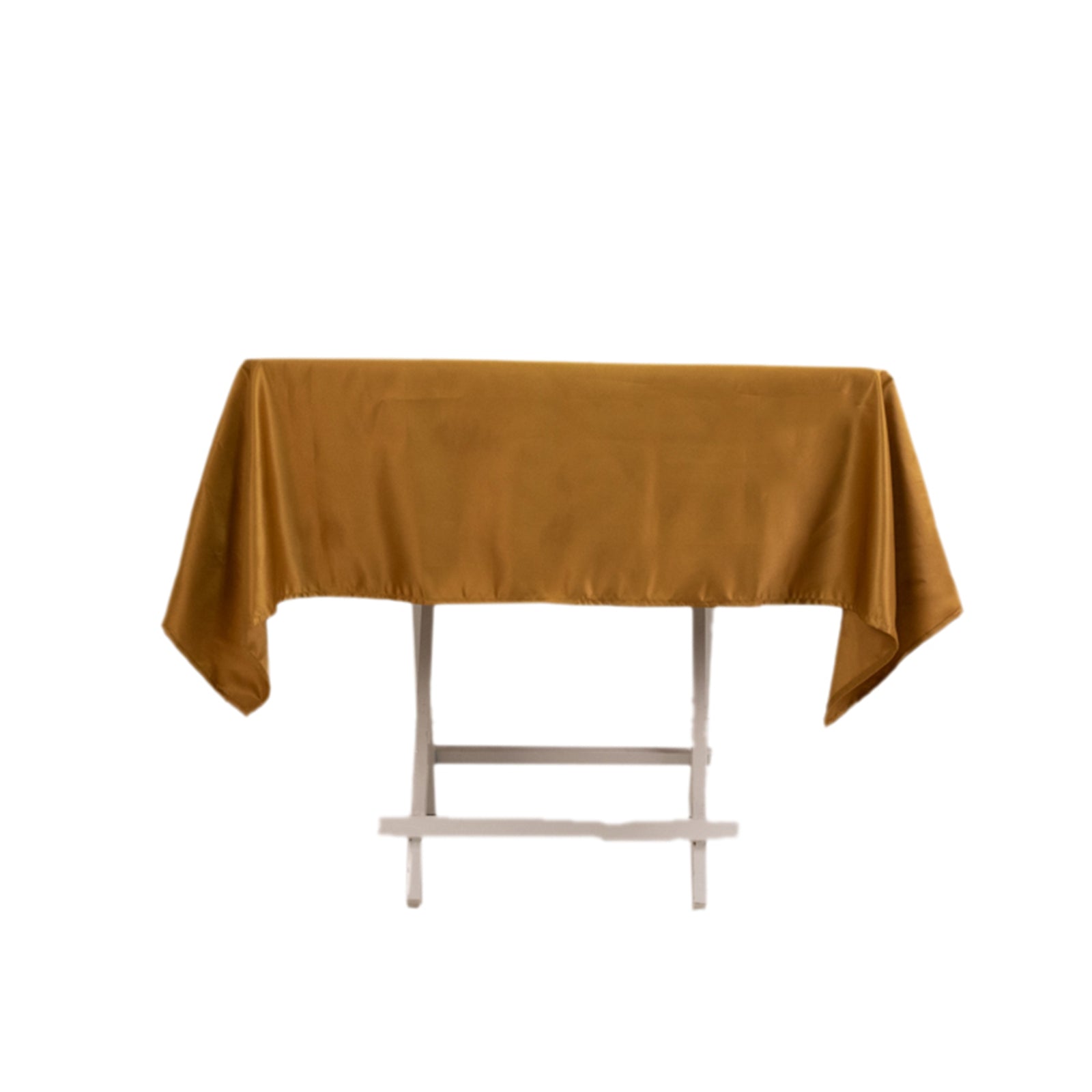 Lamour Satin 54"x54" Square Tablecloth Gold - Durable & Silk - Like Table Cover - Bell Racket Store