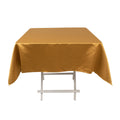Lamour Satin 54"x54" Square Tablecloth Gold - Durable & Silk - Like Table Cover - Bell Racket Store
