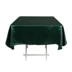 Lamour Satin 54"x54" Square Tablecloth Hunter Emerald Green - Durable & Silk - Like Table Cover - Bell Racket Store