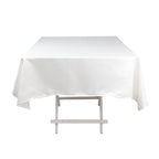 Lamour Satin 54"x54" Square Tablecloth Ivory - Durable & Silk - Like Table Cover - Bell Racket Store
