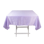 Lamour Satin 54"x54" Square Tablecloth Lavender Lilac - Durable & Silk - Like Table Cover - Bell Racket Store