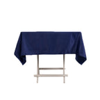 Lamour Satin 54"x54" Square Tablecloth Navy Blue - Durable & Silk - Like Table Cover - Bell Racket Store