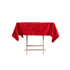 Lamour Satin 54"x54" Square Tablecloth Red - Durable & Silk - Like Table Cover - Bell Racket Store