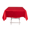 Lamour Satin 54"x54" Square Tablecloth Red - Durable & Silk - Like Table Cover - Bell Racket Store