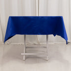 Lamour Satin 54"x54" Square Tablecloth Royal Blue - Durable & Silk - Like Table Cover - Bell Racket Store