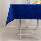 Lamour Satin 54"x54" Square Tablecloth Royal Blue - Durable & Silk - Like Table Cover - Bell Racket Store