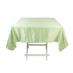 Lamour Satin 54"x54" Square Tablecloth Sage Green - Durable & Silk - Like Table Cover - Bell Racket Store