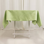 Lamour Satin 54"x54" Square Tablecloth Sage Green - Durable & Silk - Like Table Cover - Bell Racket Store