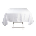 Lamour Satin 54"x54" Square Tablecloth White - Durable & Silk - Like Table Cover for Weddings & Parties - Bell Racket Store