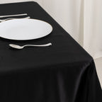 Lamour Satin 54"x54" Table Overlay Square Tablecloth Black - Durable & Silk - Like Table Cover for Weddings & Parties - Bell Racket Store