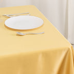 Lamour Satin 54"x54" Table Overlay Square Tablecloth Champagne - Durable & Silk - Like Table Cover - Bell Racket Store