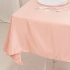Lamour Satin 54"x54" Table Overlay Square Tablecloth Dusty Rose - Durable & Silk - Like Table Cover - Bell Racket Store