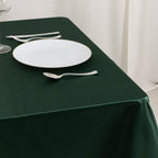 Lamour Satin 54"x54" Table Overlay Square Tablecloth Hunter Emerald - Durable & Silk - Like Table Cover - Bell Racket Store