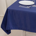 Lamour Satin 54"x54" Table Overlay Square Tablecloth Navy Blue - Durable & Silk - Like Table Cover - Bell Racket Store